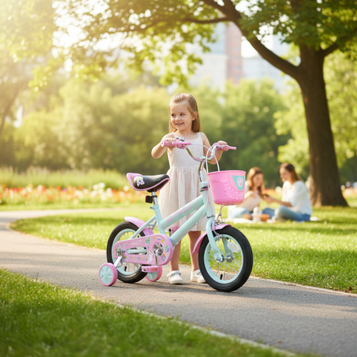 Велосипед детский ACTIWELL 12" бирюзовый/белый, Арт. KID-ST12-G, крупный план