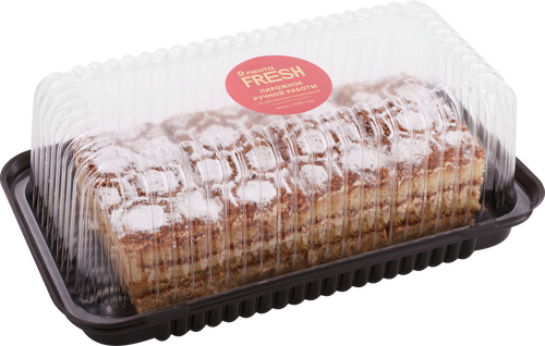 Набор пирожных Медовое с вареной сгущенкой ЛЕНТА FRESH, 340г, крупный план
