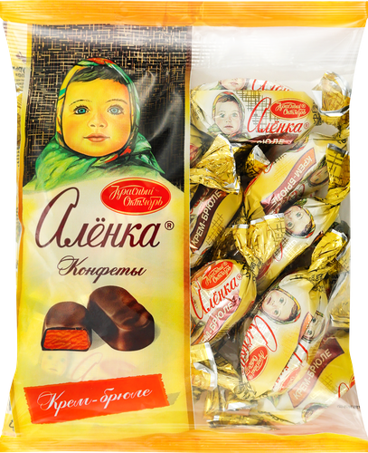 Конфеты КРАСНЫЙ ОКТЯБРЬ Аленка крем-брюле, 250г, детальное фото