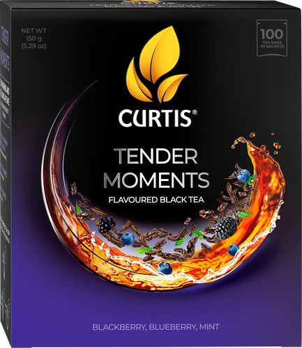 Чай черный CURTIS Tender Moments, 100саш, крупный план