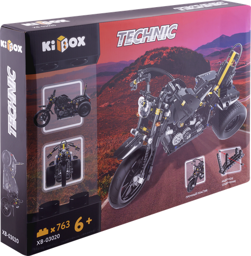 Конструктор KIBOX Мотоцикл 763 детали, Арт. XB-03020 купить со