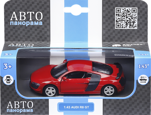 Машинка АВТОПАНОРАМА металлическая 1:43 спорткары, в ассортименте, картинка