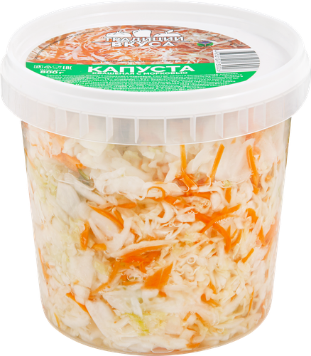 Капуста квашеная ТРАДИЦИИ ВКУСА с морковью, 800г, крупный план