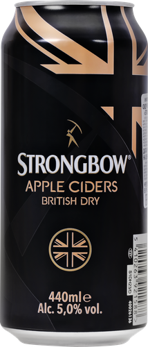 Сидр STRONGBOW Яблочный газированный полусухой 5%, 0.44л, изображение