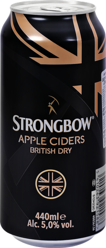 Сидр STRONGBOW Яблочный газированный полусухой 5%, 0.44л, картинка