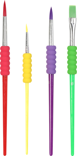 Набор кистей КРОК&ДИЛЛИ №4, №8, №10, №12, с грипом, Арт. LTA0929005, 4шт, детальное фото
