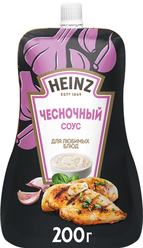 Соус HEINZ Чесночный, на основе растительных масел, 200г, детальное фото