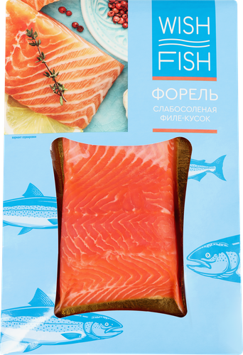 Форель слабосоленая WISH FISH филе-кусок, 150г, фото