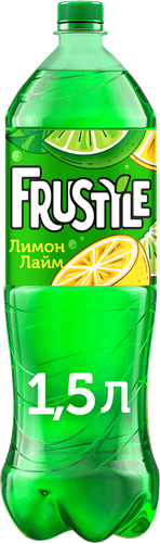 Напиток ФРУСТАЙЛ Лимон, лайм газированный, 1.5л, крупный план