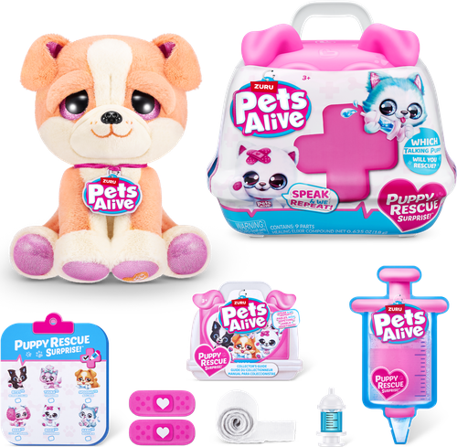 Набор игровой PETS ALIVE Ухаживай за питомцем со звуковыми эффектами, 8 предметов, Арт. 9532-S001, вид