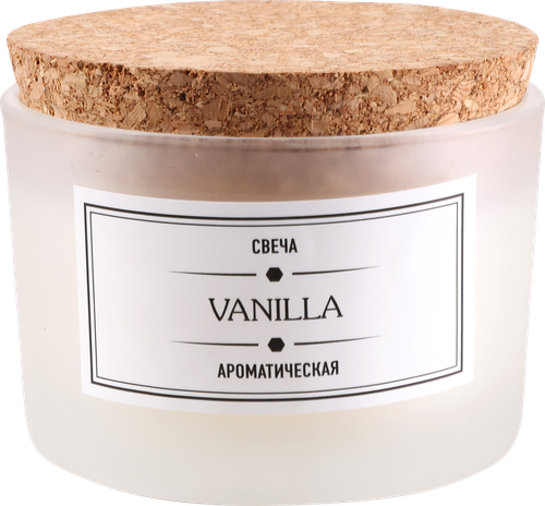 Свеча ароматическая HOMECLUB Vanilla в стеклянной банке, парафин, Арт. TLXXH, фотография