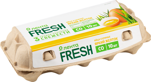 Яйцо куриное Яркий желток СО ЛЕНТА FRESH, 10шт, изображение