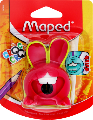 Точилка MAPED интерактивная розовая, 1 отверстие, с контейнером, Арт. 017691, крупный план