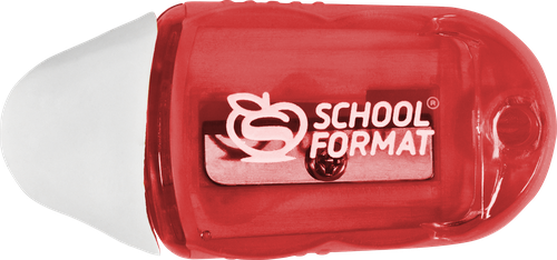 Точилка SCHOOLFORMAT Smart с ластиком, 1 отверстие, в ассортименте, Арт. 211831, детальное фото