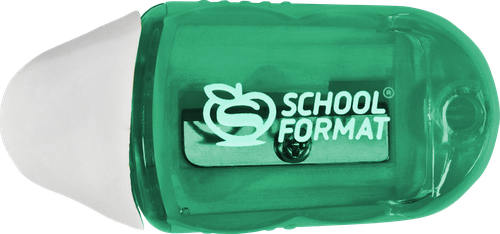 Точилка SCHOOLFORMAT Smart с ластиком, 1 отверстие, в ассортименте, Арт. 211831, детальное фото