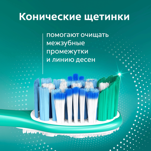 Зубная щетка COLGATE 360 Суперчистота всей полости рта, антибактериальная, средней жесткости, детальное фото