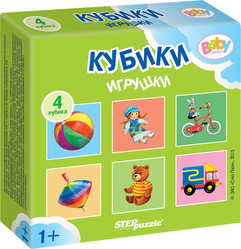 Кубики STEP PUZZLE Baby Step, 4шт, фото