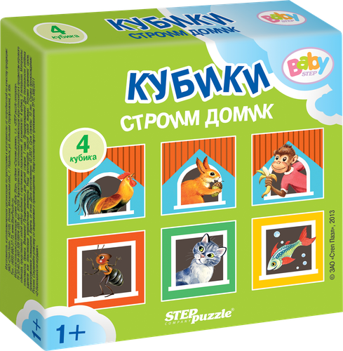 Кубики STEP PUZZLE Baby Step, 4шт, детальное фото