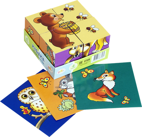 Кубики STEP PUZZLE Baby Step, 4шт, картинка