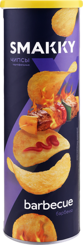 Чипсы картофельные SMAKKY со вкусом барбекю, 110г, фотография