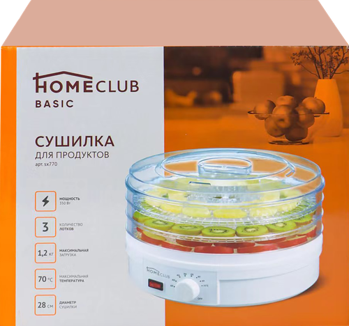 Сушилка для продуктов HOMECLUB 28x28см, 3 уровня, круглая, Арт. sx770, крупный план