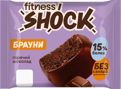 Брауни FITNESSHOCK Горячий шоколад, 50г, фотография