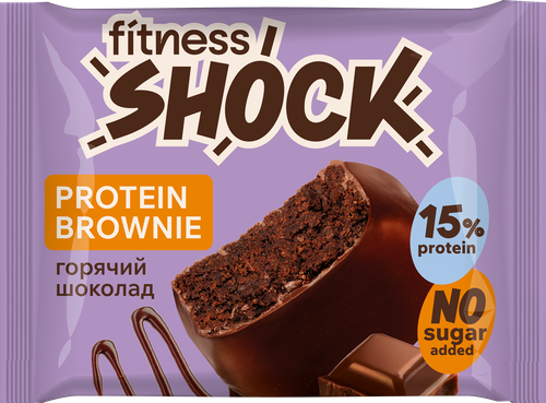 Брауни FITNESSHOCK Горячий шоколад, 50г, детальное фото