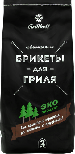 Брикеты древесноугольные для гриля GRILLKOFF, 2кг, детальное фото