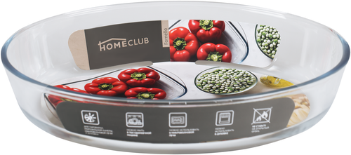Форма для запекания HOMECLUB Fornello 30x21х6,3см, овальная, жаропрочное стекло, Арт. RGC-6 2,4л, фото