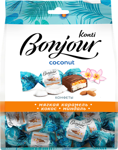 Конфеты KONTI Bonjour coconut, 200г, изображение