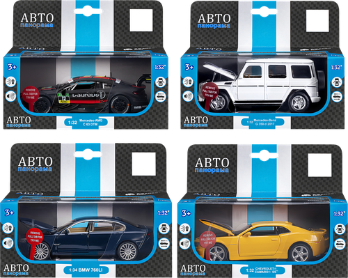 Машинка АВТОПАНОРАМА Легковая 1:30-32, в ассортименте, Арт. JB1251477, JB1251542, изображение