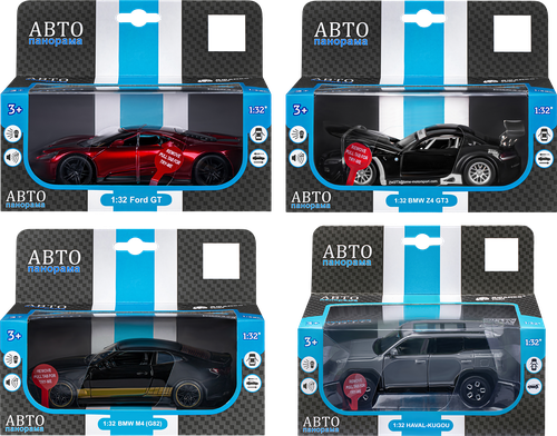 Машинка АВТОПАНОРАМА Легковая 1:30-32, в ассортименте, Арт. JB1251477, JB1251542, вид