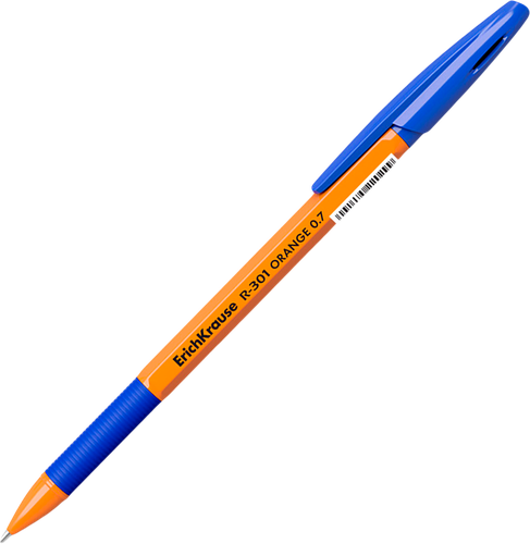 Набор шариковых ручек ERICHKRAUSE R-301 Orange Stick&Grip синий, Арт. 56569, 8шт, изображение