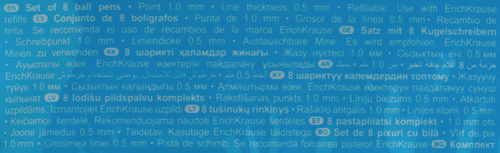Набор шариковых ручек ERICHKRAUSE R-301 Original Stick синий, Арт. 56616, 8шт, детальное фото