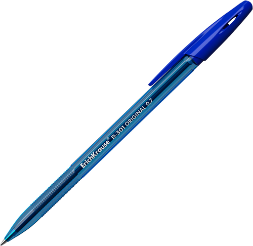 Набор шариковых ручек ERICHKRAUSE R-301 Original Stick синий, Арт. 56616, 8шт, вид