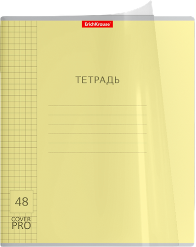 Тетрадь ERICHKRAUSE Классика CoverPrо общая, А5+, 48 листов, в клетку, с пластиковой обложкой, Арт. 56384, вид