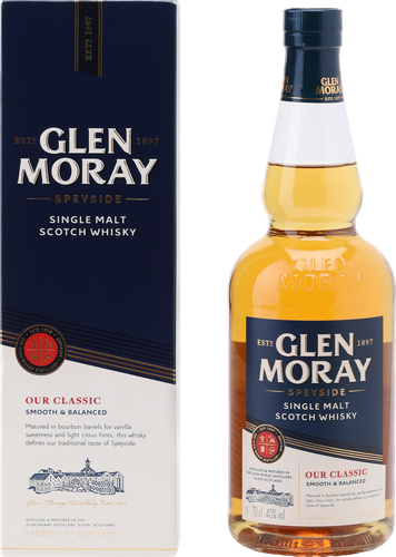 Виски GLEN MORAY Classic Сингл Молт Оур Шотландский односолодовый 40%, 
п/у, 0.7л, вид