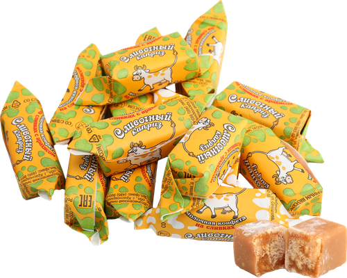 Конфеты молочные СЛИВОЧНЫЙ КАПРИЗ На сливках с арахисом и кунжутом, ассорти, весовые, детальное фото