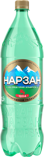 Вода минеральная НАРЗАН натуральной газации, 1.5л, вид
