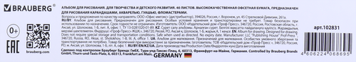 Альбом для рисования BRAUBERG Благородные кошки, А4, 40 листов, Арт. 102831, картинка