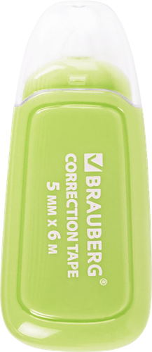 Лента корректирующая BRAUBERG Compact plus pastel, 5мм, Арт. 270551, 6м, крупный план