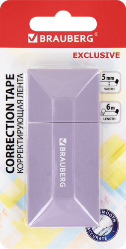 Лента корректирующая BRAUBERG Compact plus pastel, 5мм, Арт. 270551, 6м, картинка
