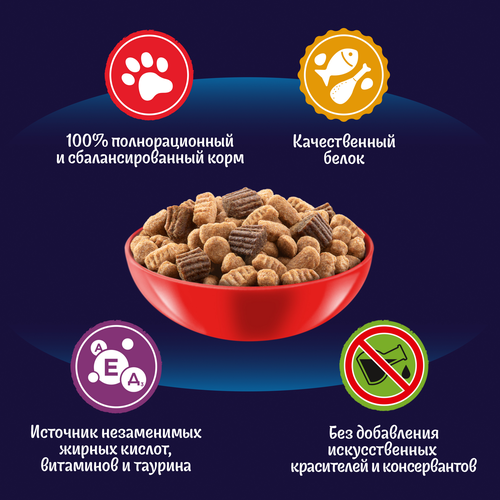 Корм сухой для кошек FELIX Двойная вкуснятина с говядиной, 10кг, детальное фото