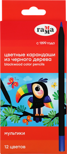 Карандаши цветные ГАММА Мультики 12 цветов, Арт. 80220221, фото