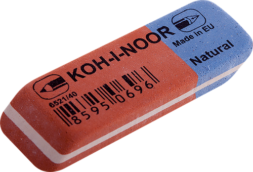Ластик KOH-I-NOOR Blue star 40, скошенный, натуральный каучук, 5,7х1,9х0,8см, Арт. 6521040021KDRU, картинка