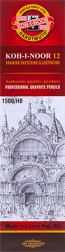 Карандаш чернографитный KOH-I-NOOR 1500 HB, заточенный, Арт. 15000HB01170RU, фото