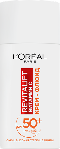 Крем-флюид дневной для лица L'OREAL Paris Revitalift Витамин С, SPF50, 50мл, изображение