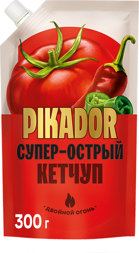 Кетчуп PIKADOR Супер-острый 1-я категория, 300г, изображение
