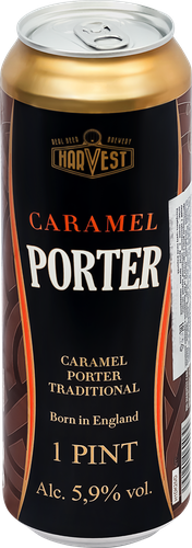 Пиво темное HARVEST Caramel Porter фильтрованное пастеризованное 5,9%, 0.568л, детальное фото