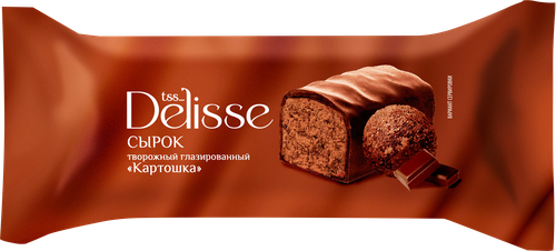 Сырок творожный глазированный DELISSE Картошка 26%, без змж, 40г, картинка